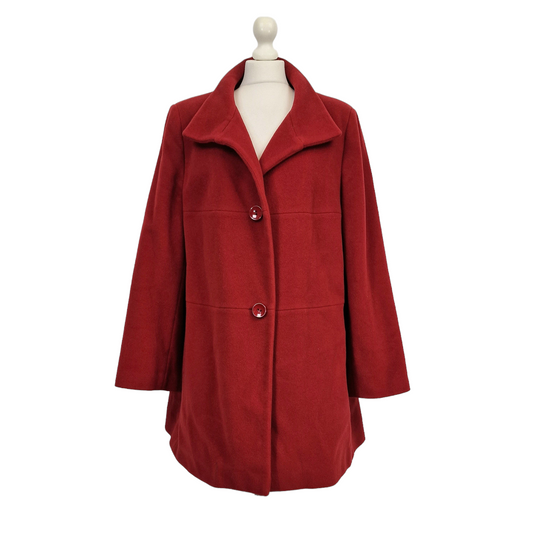 Vintage Basler Red Wool Coat - 16