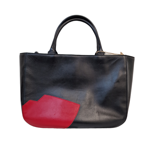 Lulu Guinness Black and Red Wanda Handbag